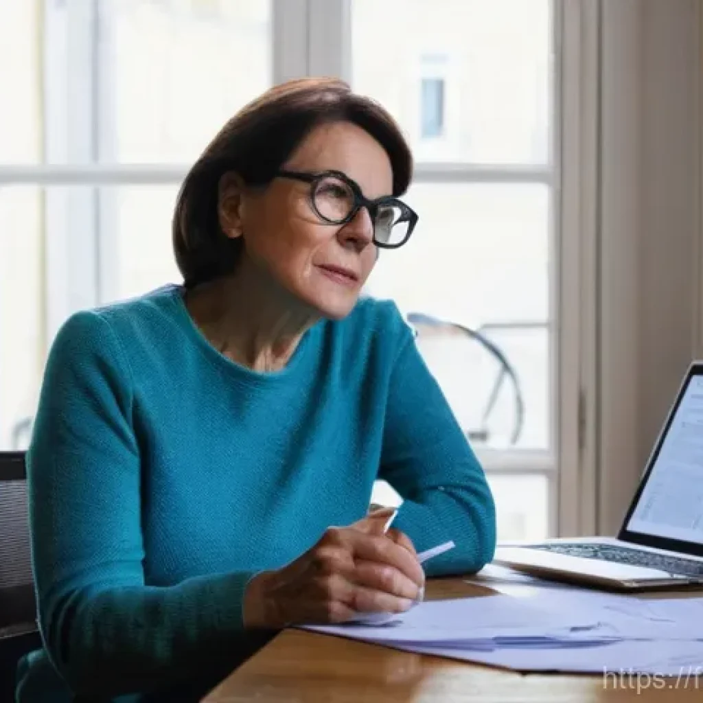 재활치료 의료보험 청구 방법 - **Prompt 1: Deciphering French Healthcare Documents at Home**
    "A candid medium shot of a woman i...