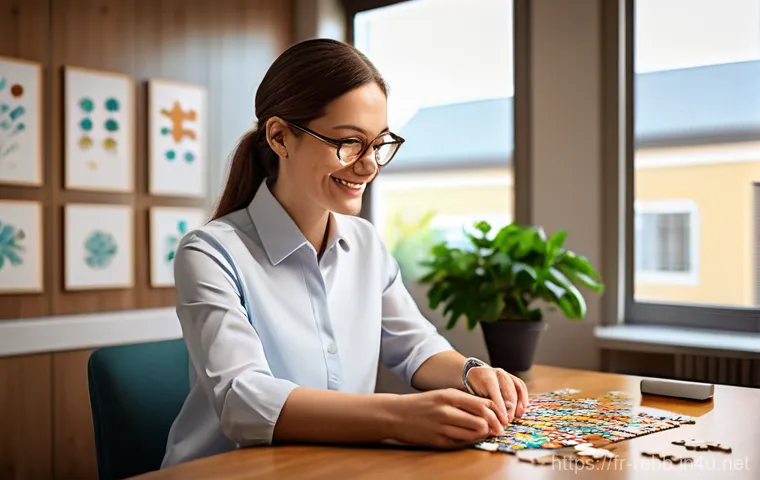 뇌졸중 재활 과정 - **Prompt 1: "A determined adult woman, dressed in comfortable yet modest athletic wear consisting of...