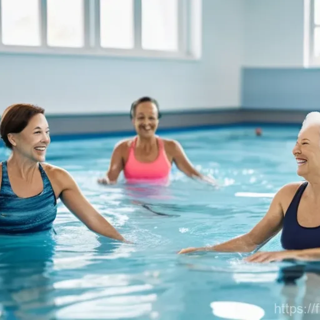 퇴행성 관절염 운동 방법 - **Image Prompt 1: Joyful Aquagym Class**
    A group of diverse adults, ranging from middle-aged to ...