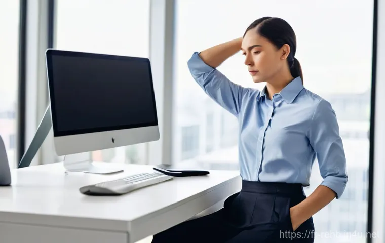 근육 경직 완화 방법 - **Prompt:** A serene, medium shot of a person, gender-neutral, in their late 20s to early 40s, weari...